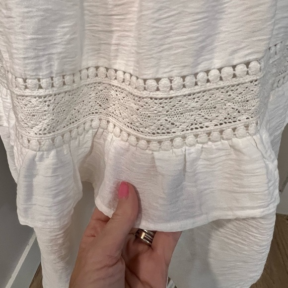 SUGARLIPS white tied spaghetti straps summer dress with ruffle and lace - Picture 6 of 15